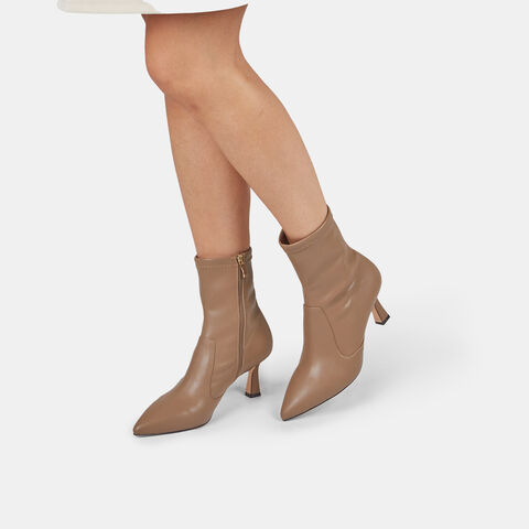 Botín de mujer con tacón mediano Bata Red Label, Taupe Botín de mujer con tacón mediano Bata Red Label, Taupe